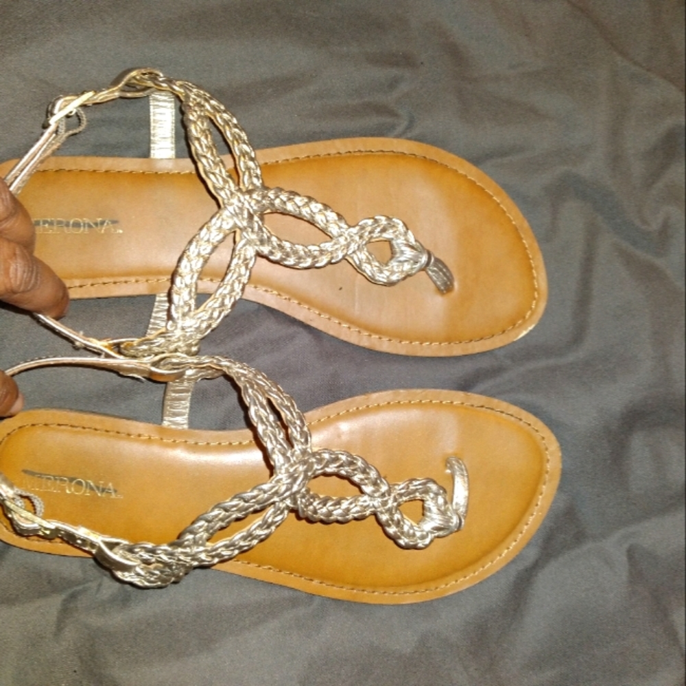Rope light gold Sandals 6 1/2